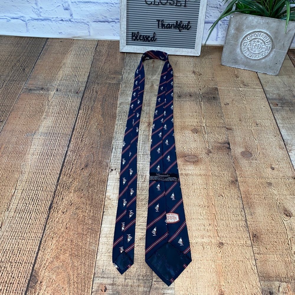 Vintage Gucci yacht boat tie GG - Picture 6 of 15